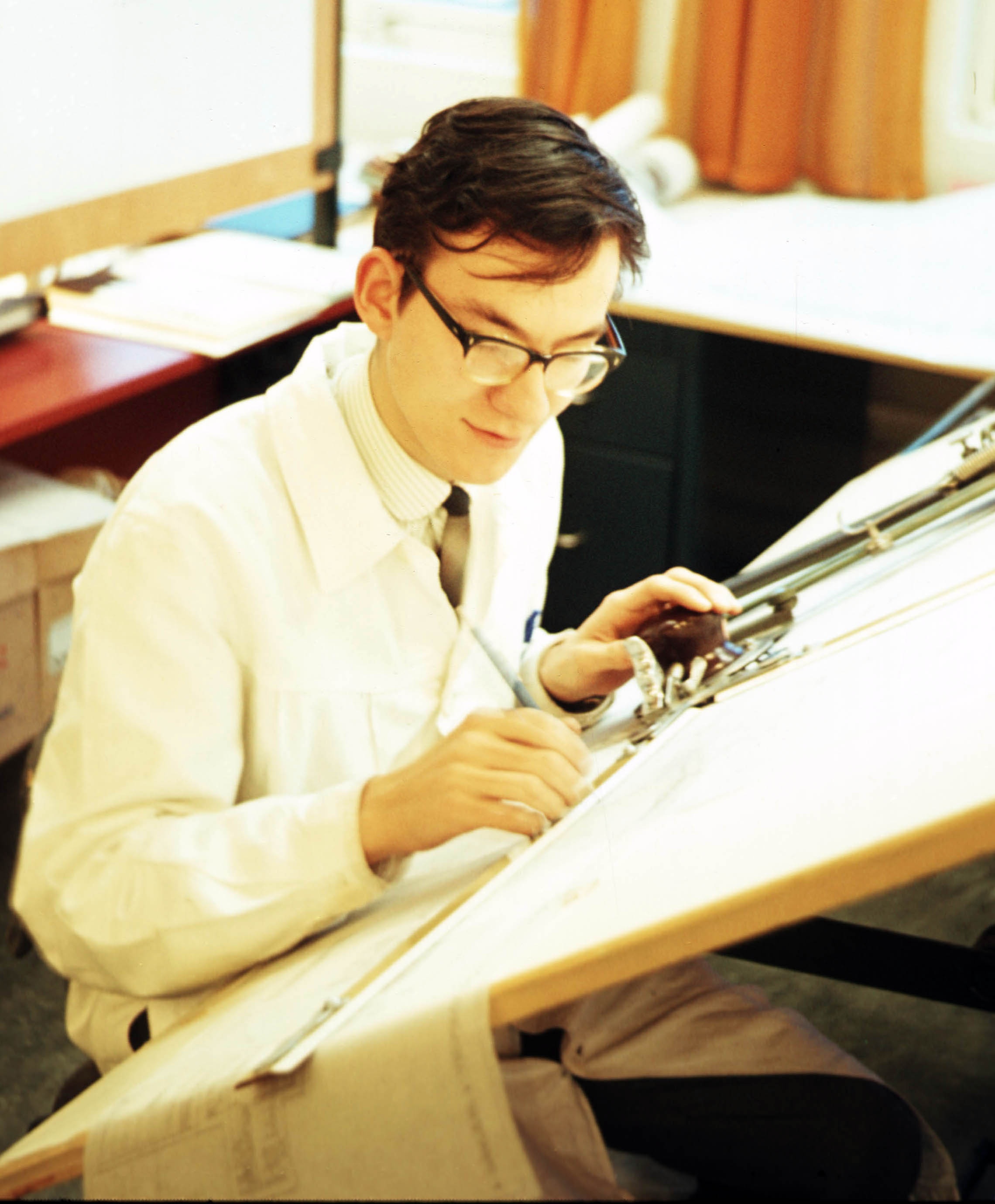 03. Working as a technical drawing assistant at Harry Gangvik Architet Company in Romsa, february 1968